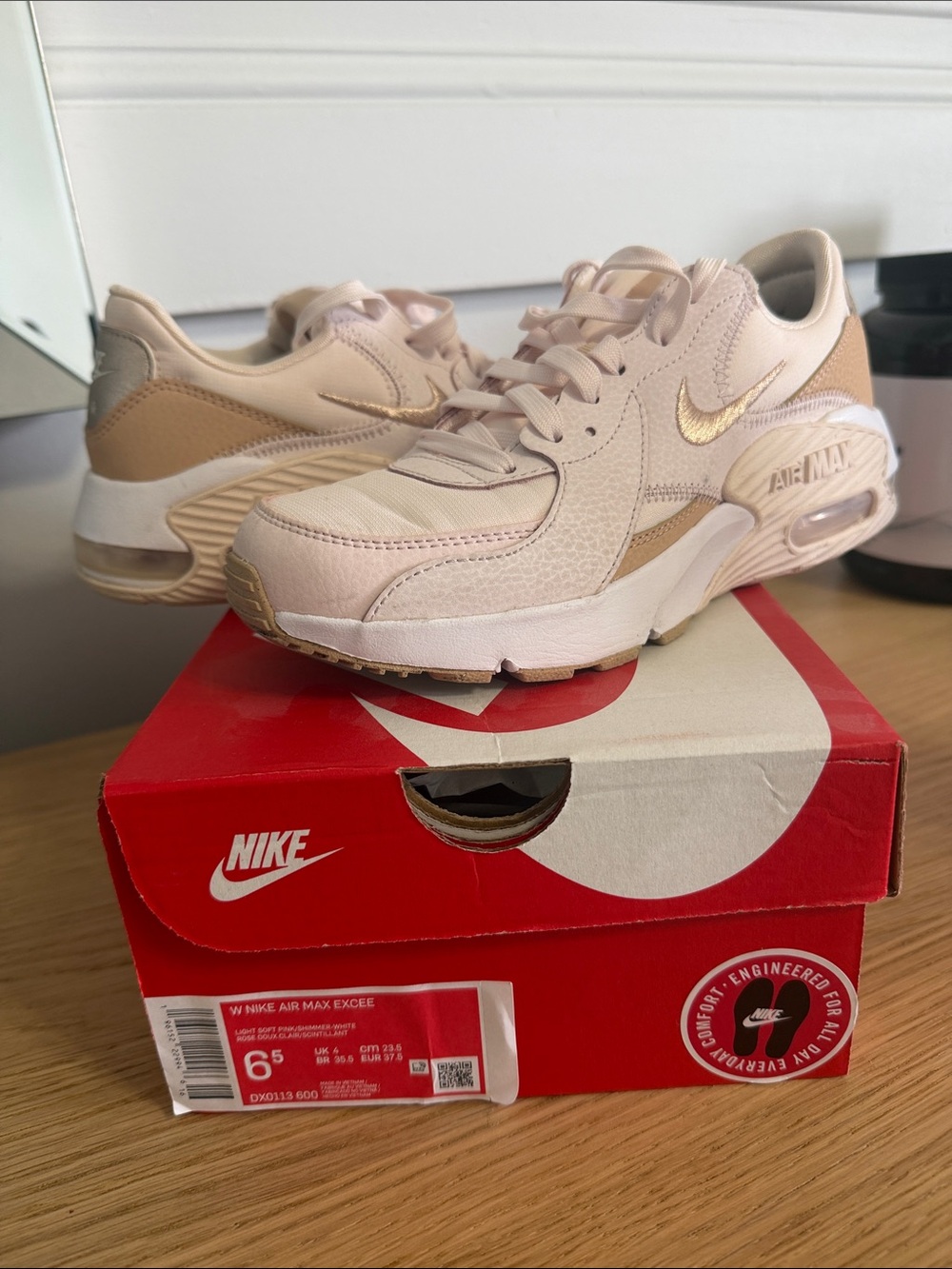 Nike Womens Air Max - Pale Pink with Gold Accents